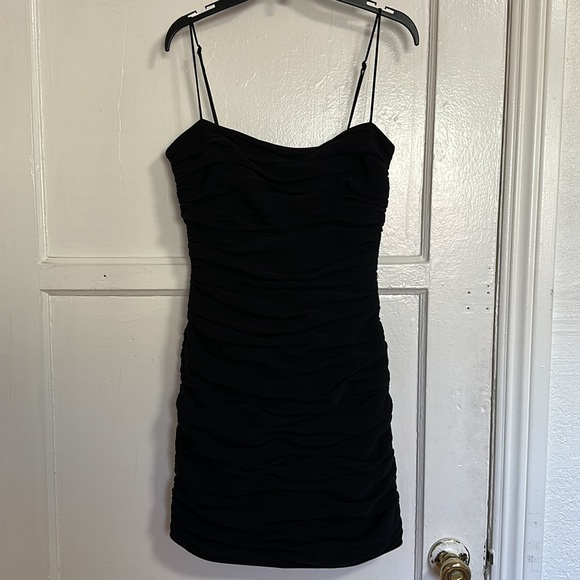 Cinq à Sept Vance Ruched Minidress in Black - Picture 5 of 13
